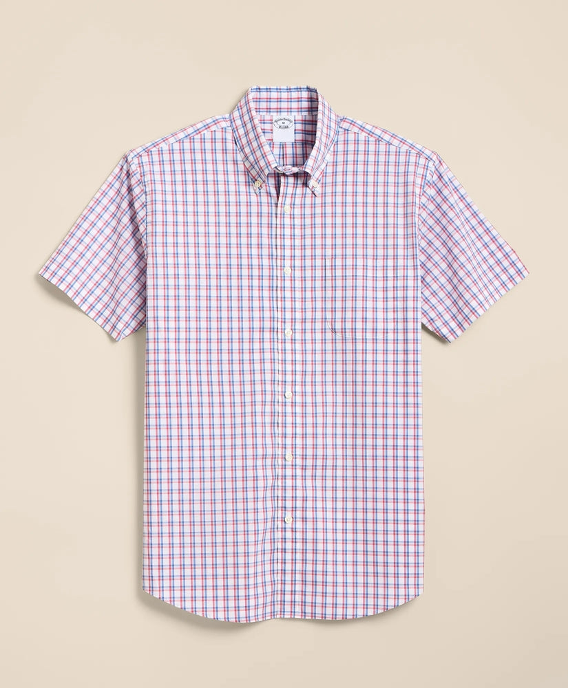 Performance Series Stretch Polo Button-Down Collar, Check Sport Shirt | Brooks Brothers
