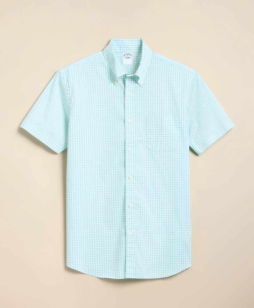 Performance Series Stretch Polo Button-Down Collar, Gingham Sport Shirt | Brooks Brothers