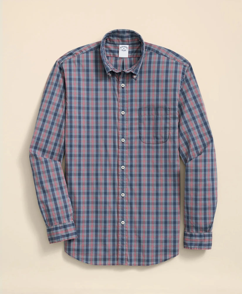 Performance Series Stretch Polo Button-Down Collar, Tartan Sport Shirt | Brooks Brothers