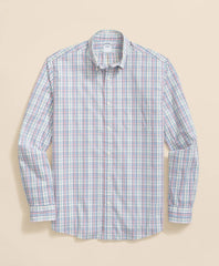 Performance Series Stretch Polo Button-Down Collar, Windowpane Sport Shirt | Brooks Brothers