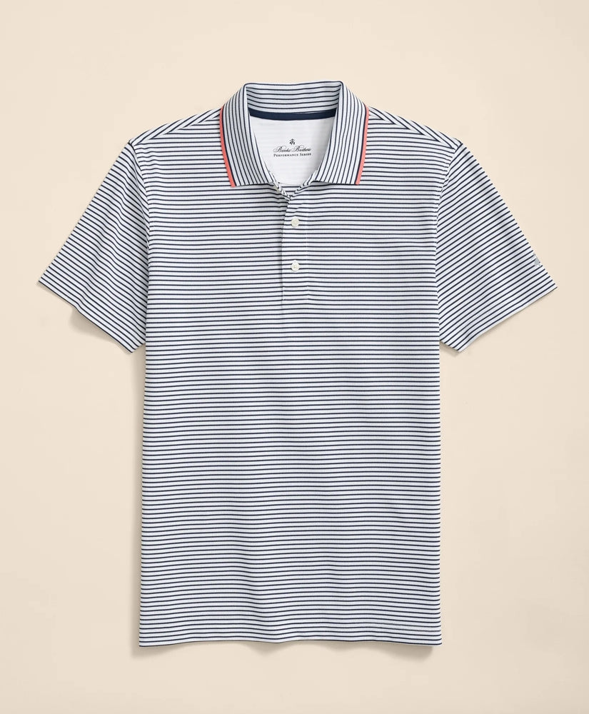 Performance Series Striped Pique Polo Shirt | Brooks Brothers