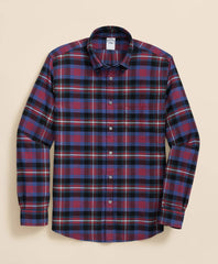 Portuguese Flannel Polo Button Down Collar, Bright Plaid Shirt | Brooks Brothers