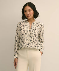 Silk Floral Print Blouse | Brooks Brothers