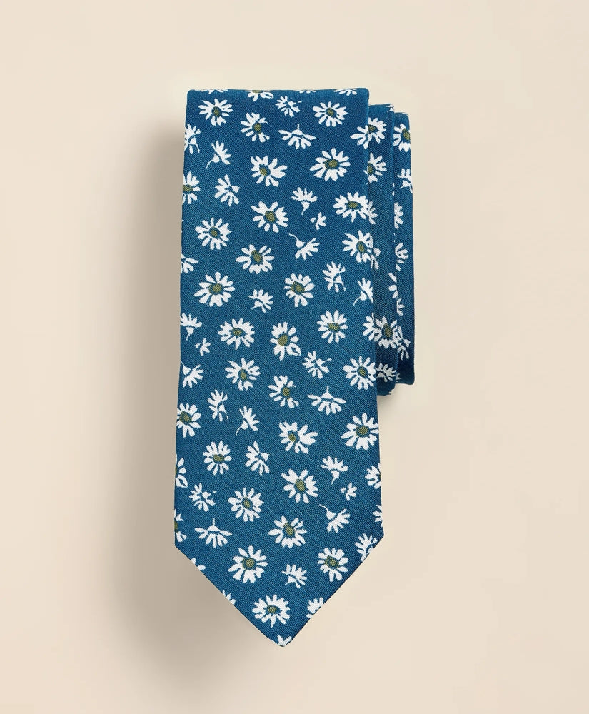 Linen-Silk Daisy Tie | Brooks Brothers