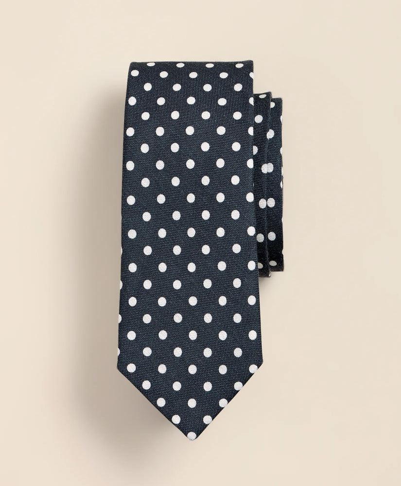 Linen-Silk Dot Tie | Brooks Brothers