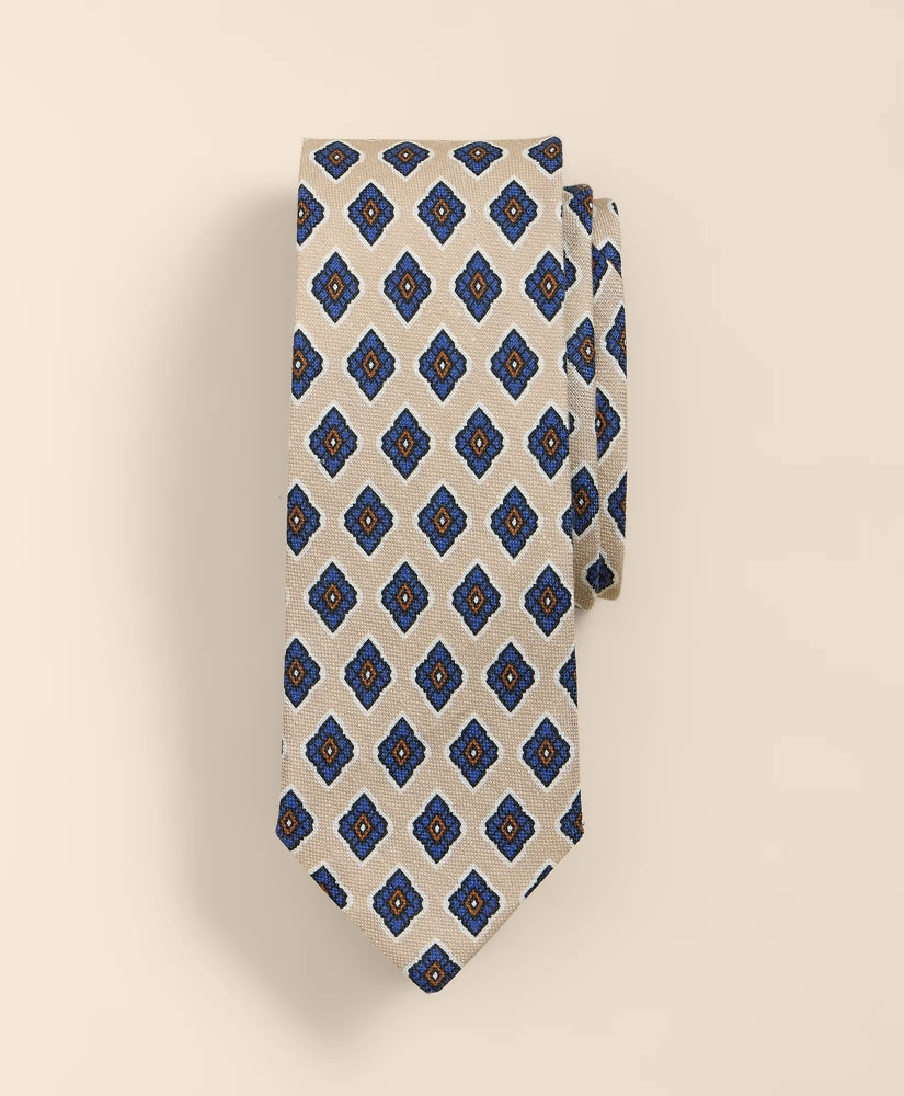 Linen-Silk Foulard Tie | Brooks Brothers
