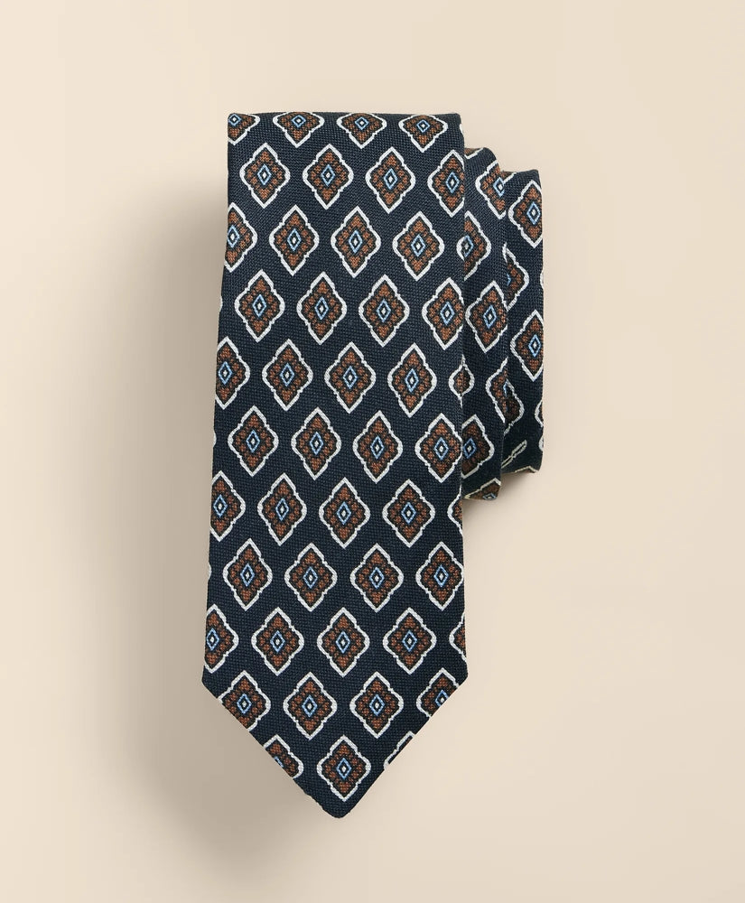 Linen-Silk Foulard Tie | Brooks Brothers