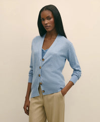 Silk Marled Knit Relaxed Cardigan | Brooks Brothers