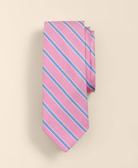 Silk Oxford-Weave Outline Stripe Tie | Brooks Brothers