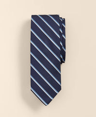 Silk Oxford-Weave Stripe Tie | Brooks Brothers