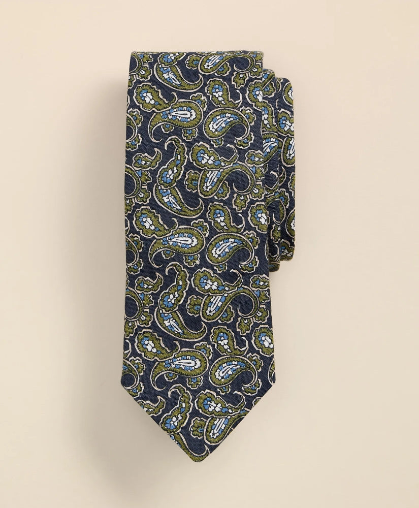 Linen Paisley Tie | Brooks Brothers