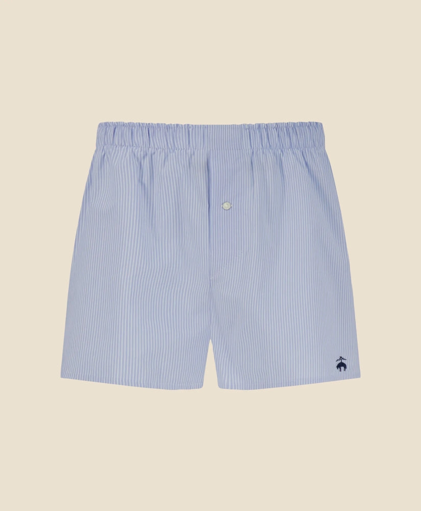 Slim Fit Cotton Broadcloth Striped Boxers | Brooks Brothers