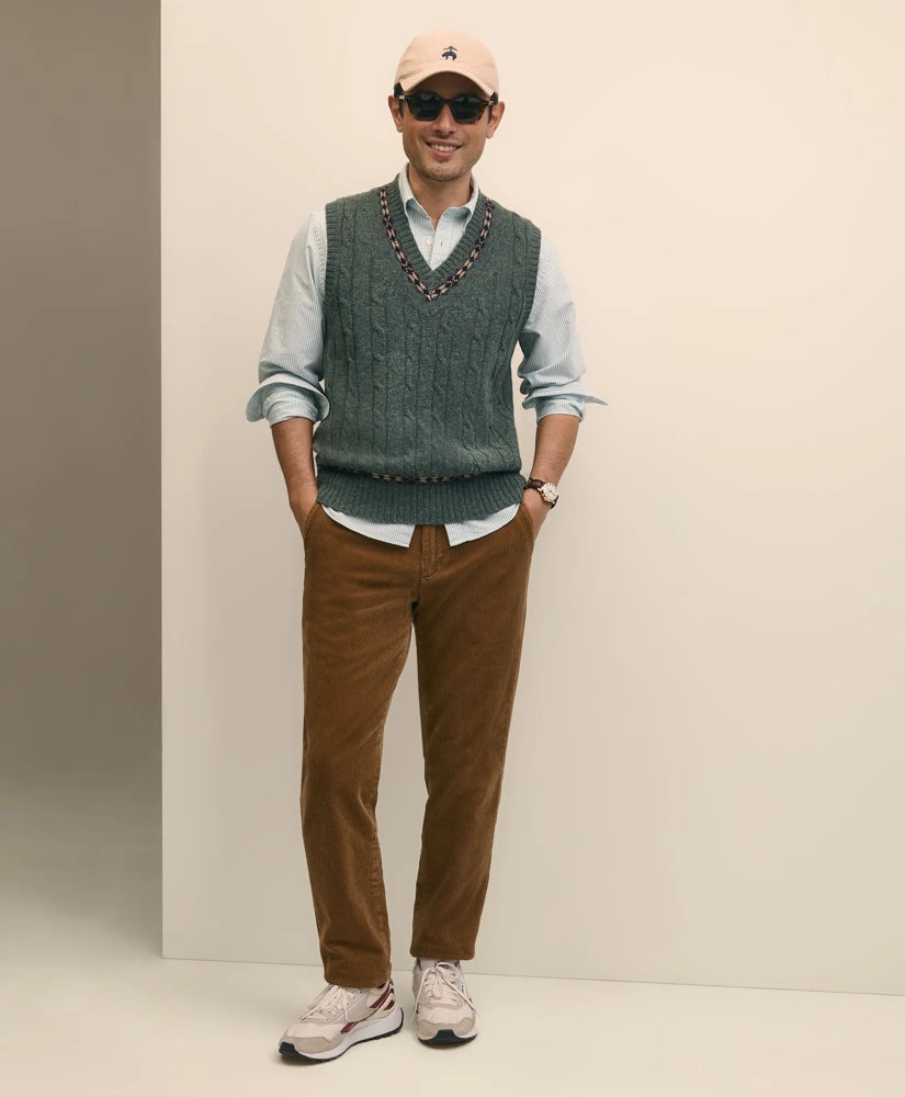 Slim Fit Cotton Wide-Wale Corduroy Pants | Brooks Brothers
