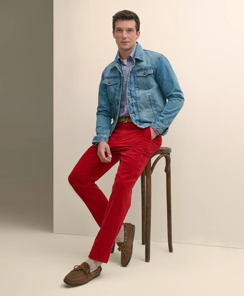 Slim Fit Cotton Wide-Wale Corduroy Pants | Brooks Brothers