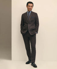Slim Fit Mini-Houndstooth Suit Pants in Brushed-Cotton | Brooks Brothers
