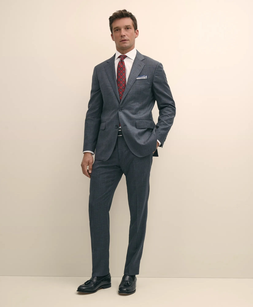 Slim Fit Wool Windowpane 1818 Suit | Brooks Brothers