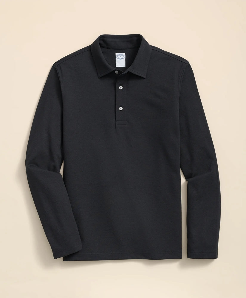 Spread Collar Long-Sleeve Polo Shirt | Brooks Brothers