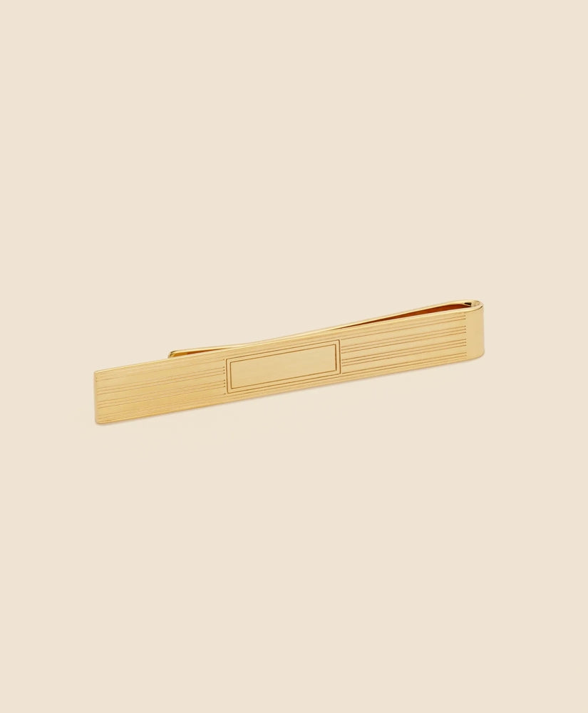 Sterling Silver Engravable Rhodium-Plated Tie Clip | Brooks Brothers