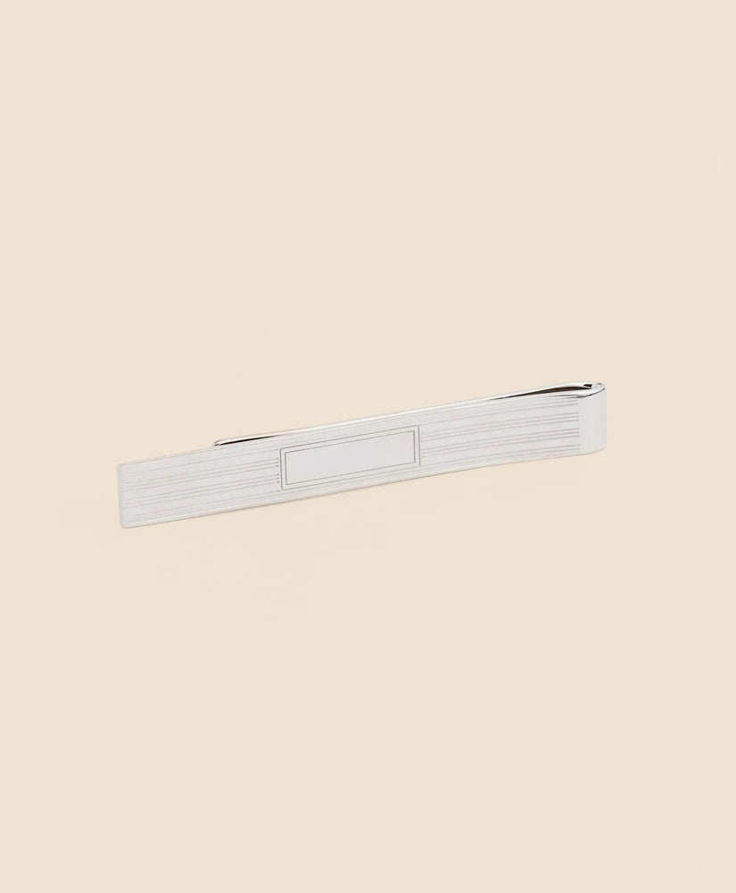 Sterling Silver Engravable Rhodium-Plated Tie Clip | Brooks Brothers