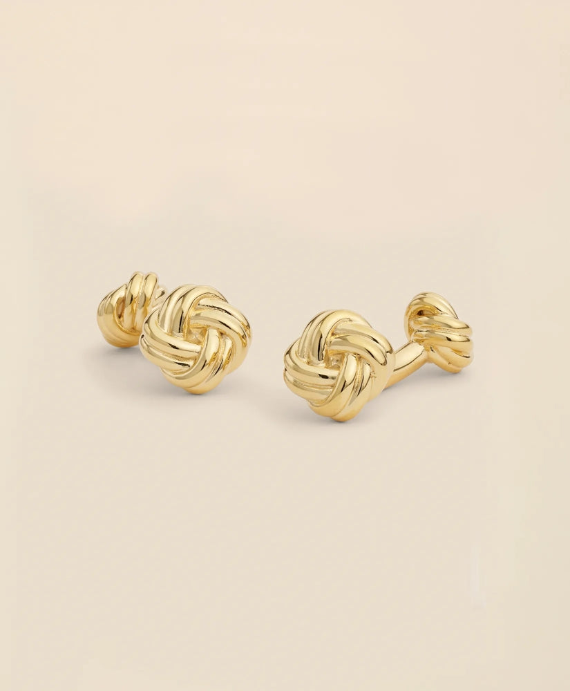 Sterling Silver Gold-Plated Knot Cufflinks | Brooks Brothers