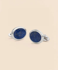Sterling Silver Oval Rhodium-Plated Cufflinks | Brooks Brothers