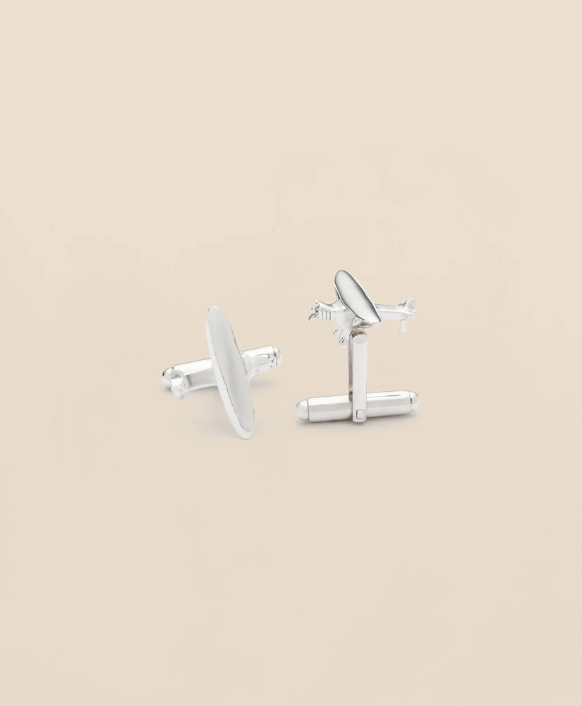 Sterling Silver Rhodium-Plated  Airplane Cufflinks | Brooks Brothers