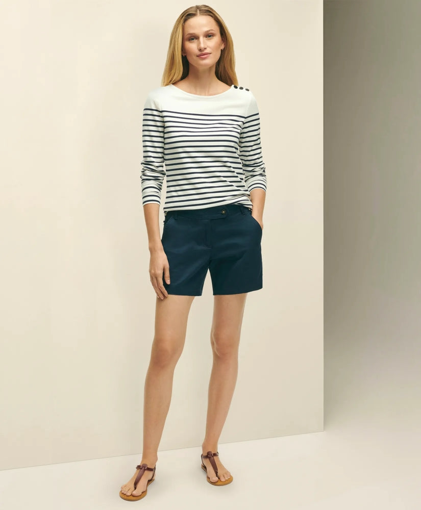 Stretch Cotton Twill Shorts | Brooks Brothers