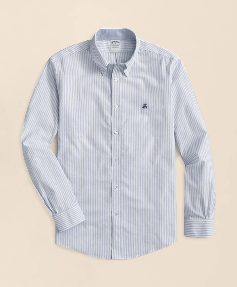 Stretch Non-Iron Oxford Button-Down Collar, Bengal Stripe Sport Shirt | Brooks Brothers