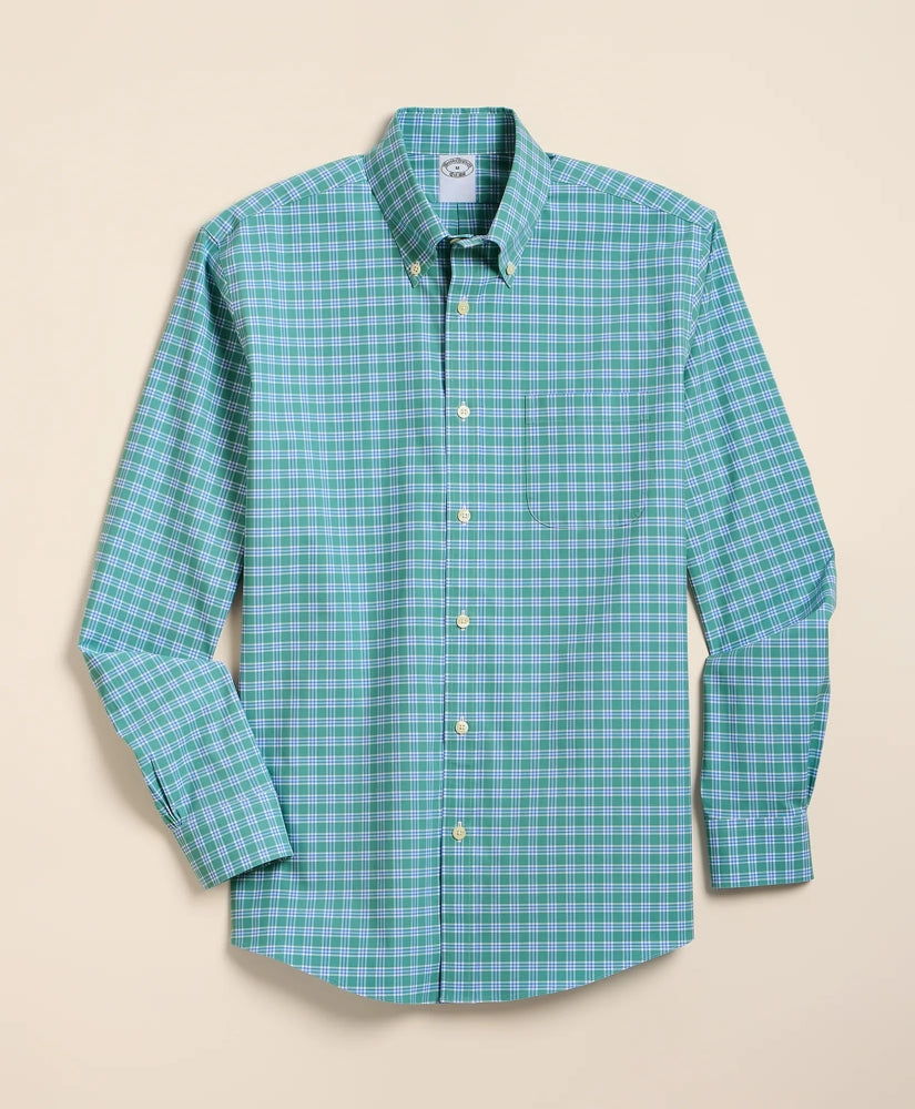 Stretch Non-Iron Poplin Polo Button-Down, Sport Shirt | Brooks Brothers