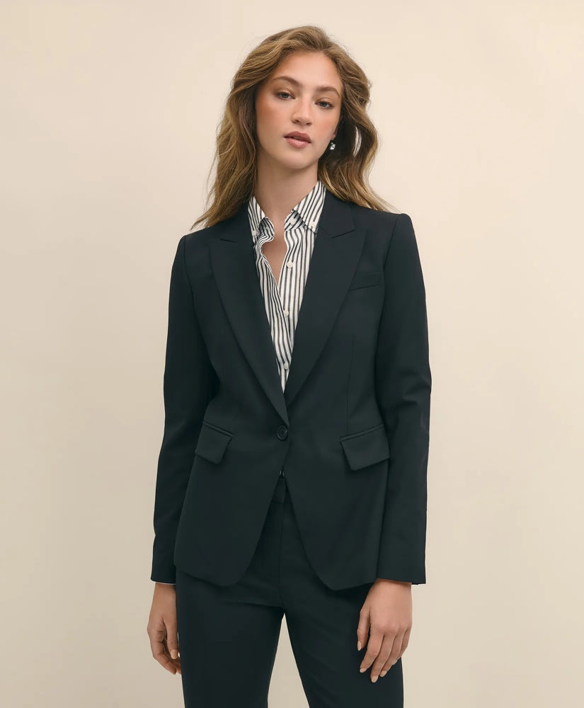 The Essentials Single-Breasted Peak Lapel in Wool Blend | Brooks Brothers