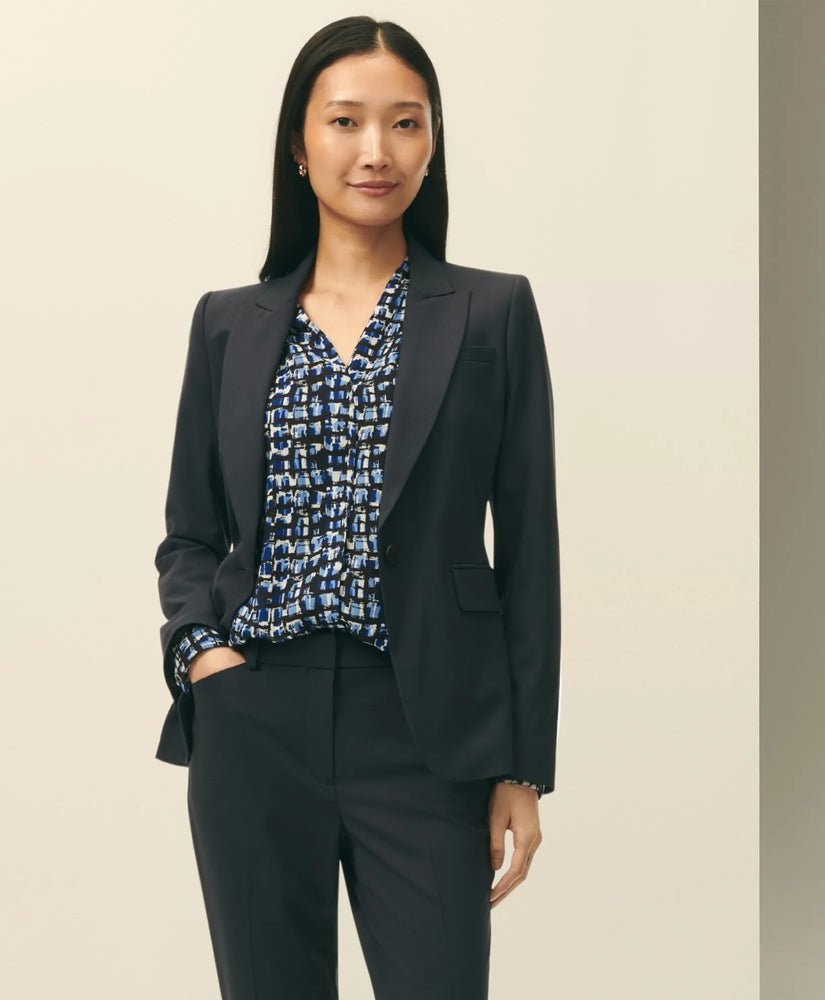 The Essentials Single-Breasted Peak Lapel in Wool Blend | Brooks Brothers