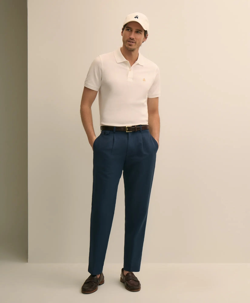 The Pleated Linen-Cotton Pants | Brooks Brothers