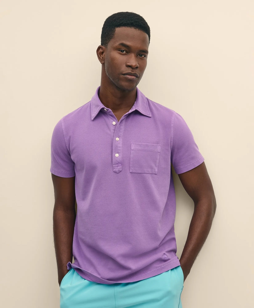 The Vintage Short-Sleeve Garment Dyed Polo Shirt | Brooks Brothers