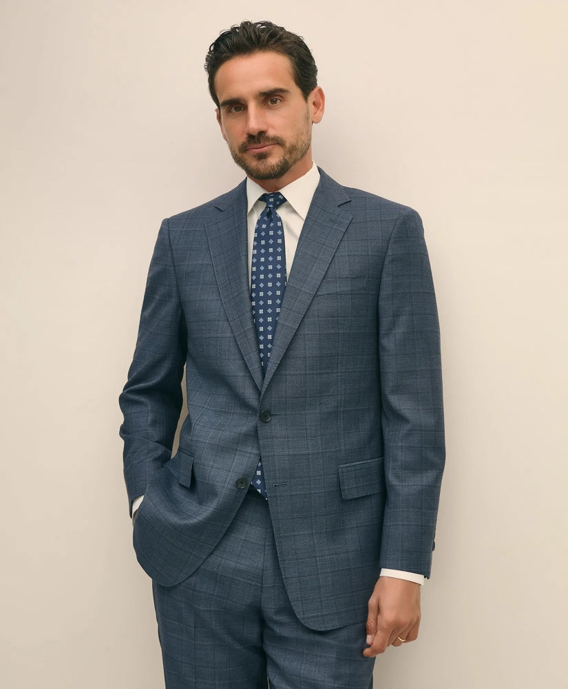 Traditional Fit Wool Check 1818 Suit | Brooks Brothers