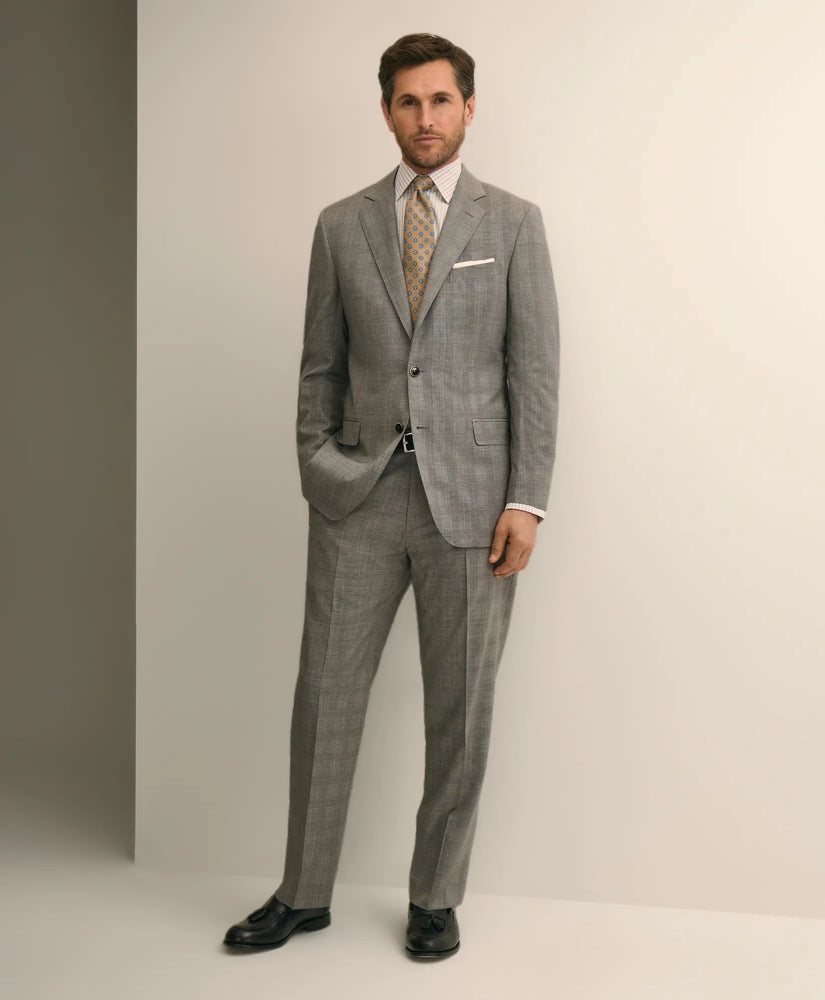 Traditional Fit Wool Check 1818 Suit | Brooks Brothers