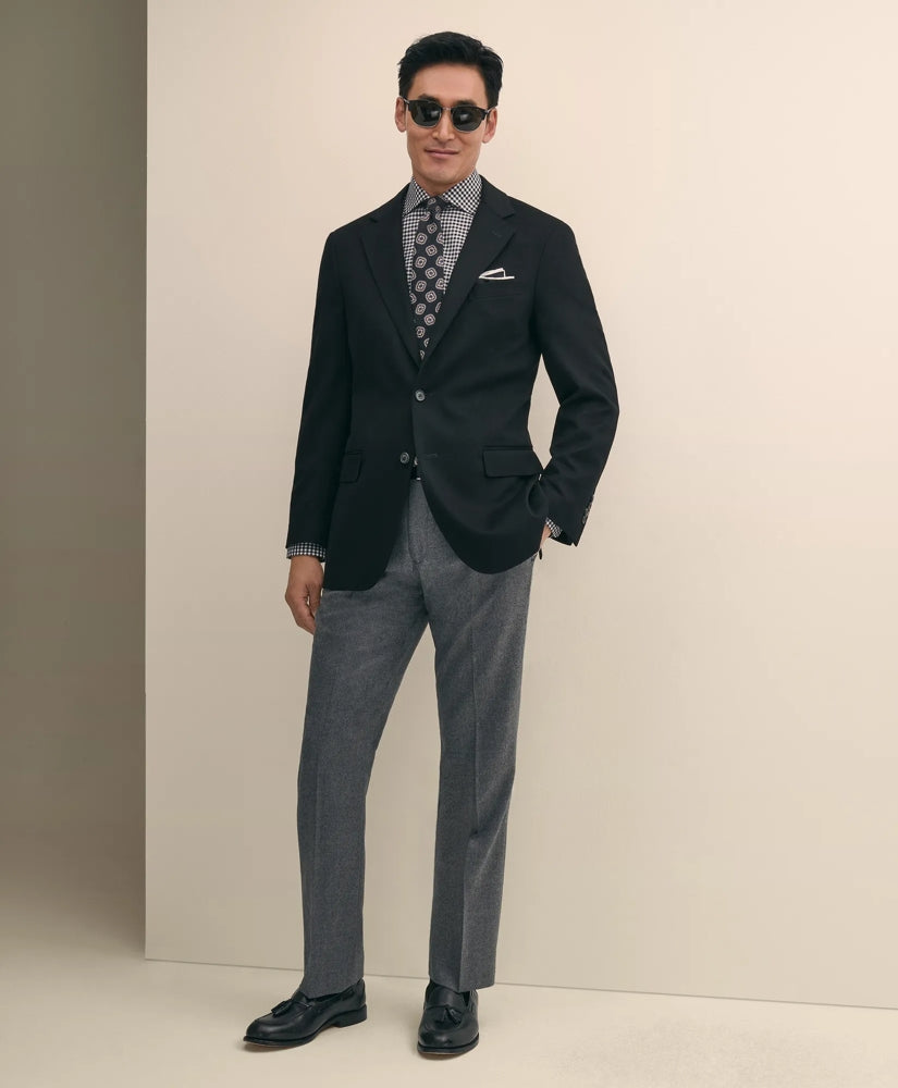Traditional Fit Wool Flannel Dress Pants | Brooks Brothers