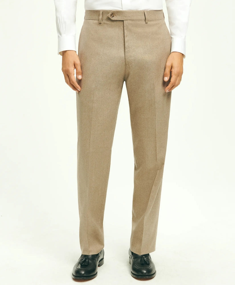 Traditional Fit Wool Flannel Dress Pants | Brooks Brothers