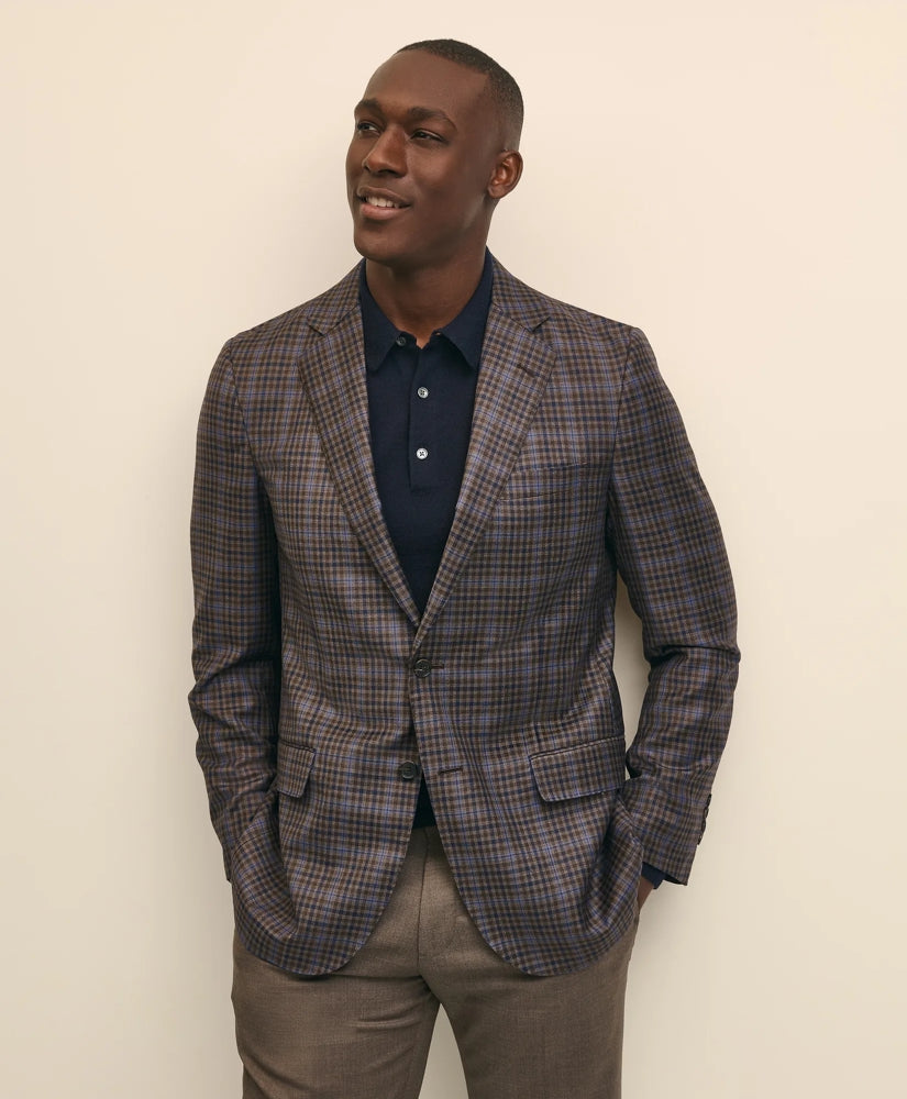 Traditional Fit Wool Plaid-Gingham Sport Coat | Brooks Brothers