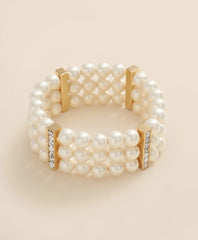 Triple Strand Stretch Faux-Pearl Bracelet | Brooks Brothers
