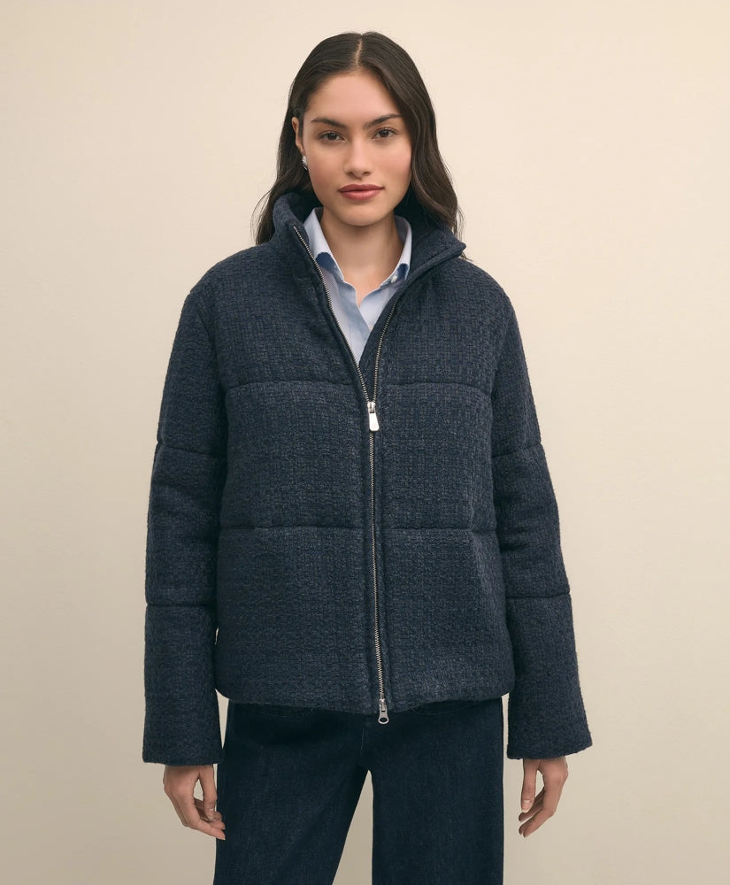 Tweed Short Puffer Jacket | Brooks Brothers