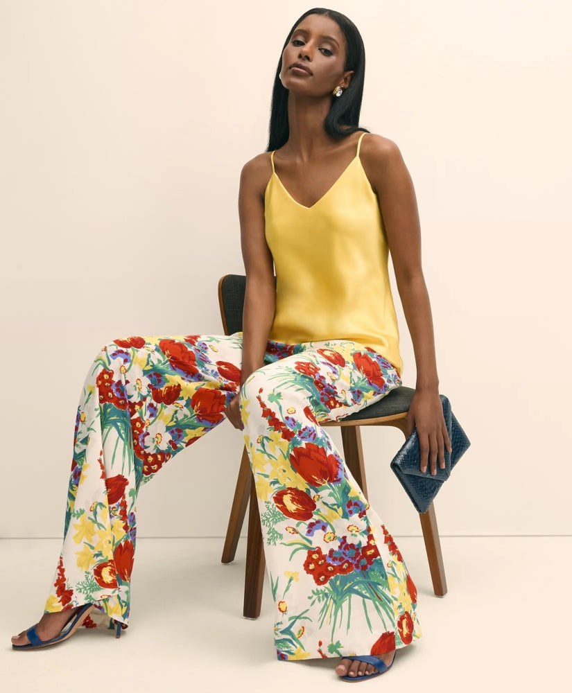 V-Neck Camisole in Washable Silk Charmeuse | Brooks Brothers