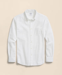 Washed Cotton Seersucker Button-Down Collar Sport Shirt | Brooks Brothers