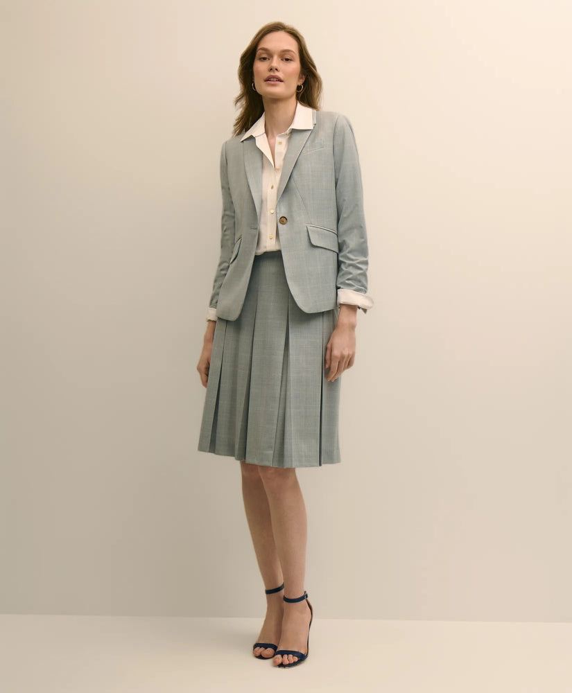 Wool-Blend Pleated Mini Skirt | Brooks Brothers