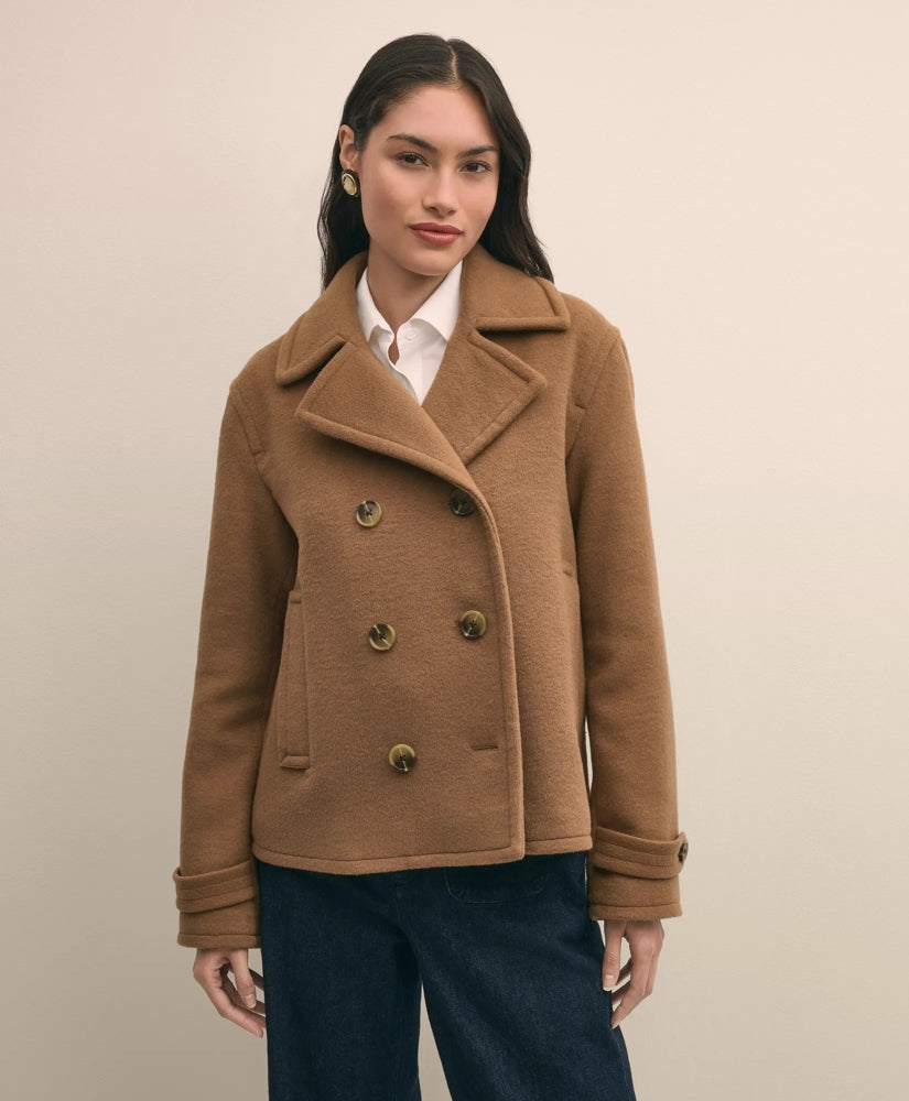 Wool Double-Faced Cropped Peacoat | Brooks Brothers