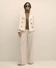 Wool Double-Faced Cropped Peacoat | Brooks Brothers
