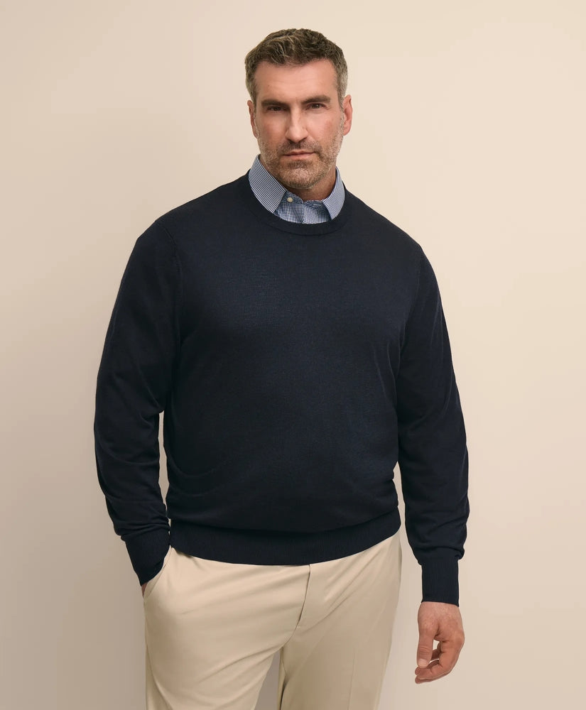 Big & Tall Ultimate Merino Wool Crewneck Sweater | Brooks Brothers