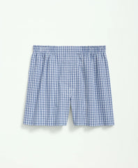 Cotton Broadcloth Mini Checked Boxers | Brooks Brothers