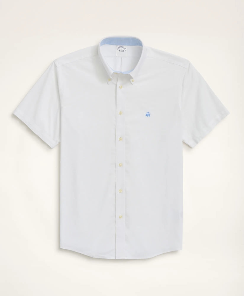 Stretch Non-Iron Oxford Button-Down Collar Short-Sleeve Sport Shirt | Brooks Brothers