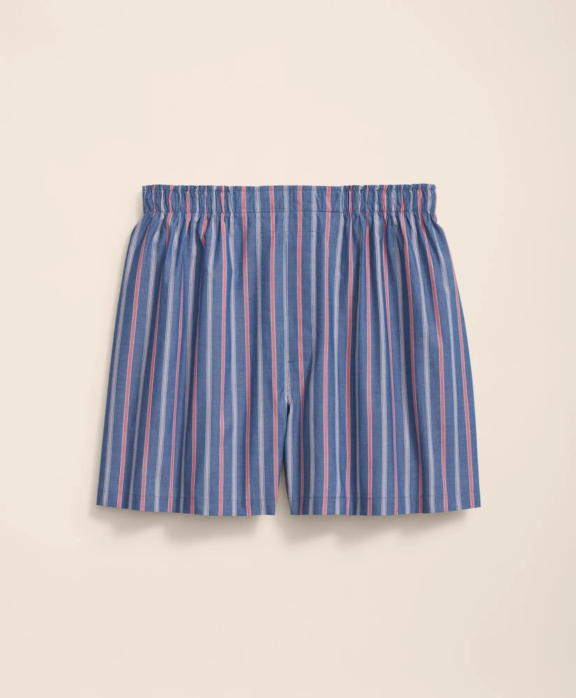 Cotton Broadcloth Striped Boxers | Brooks Brothers