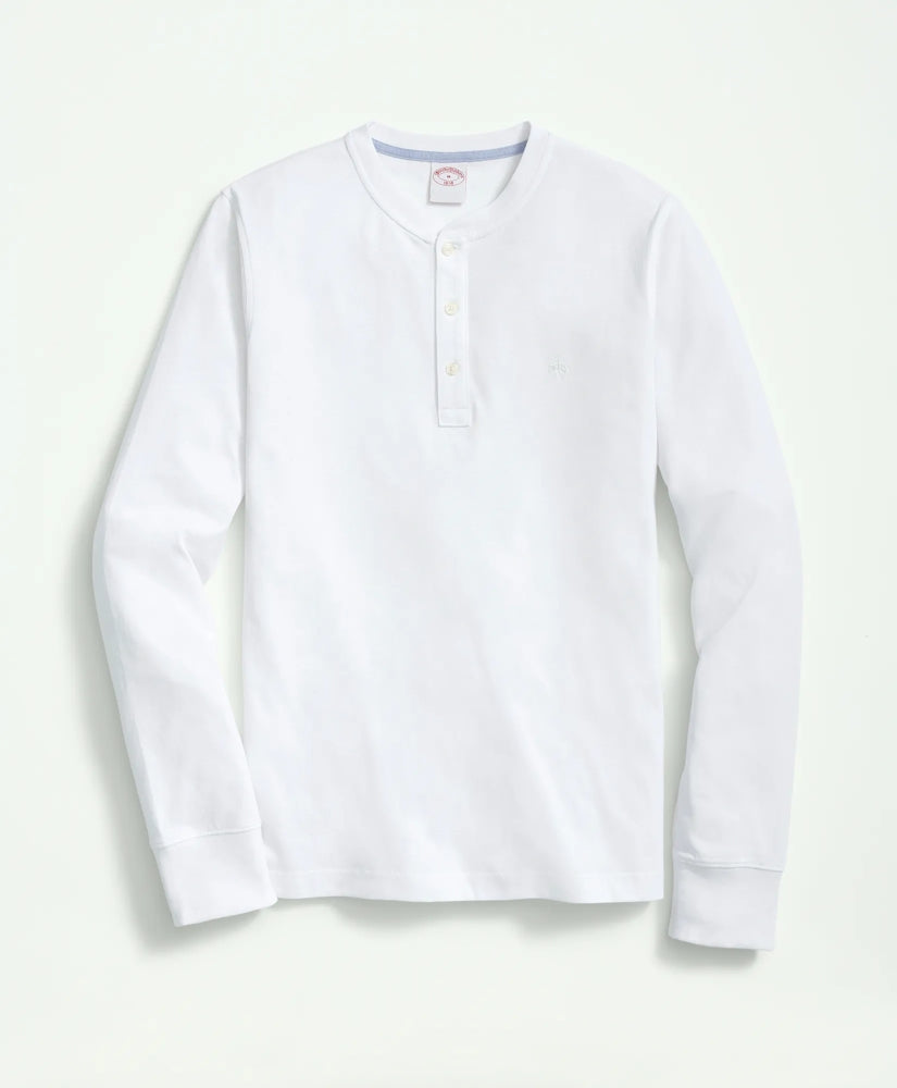 Cotton Henley Long-Sleeve T-Shirt | Brooks Brothers